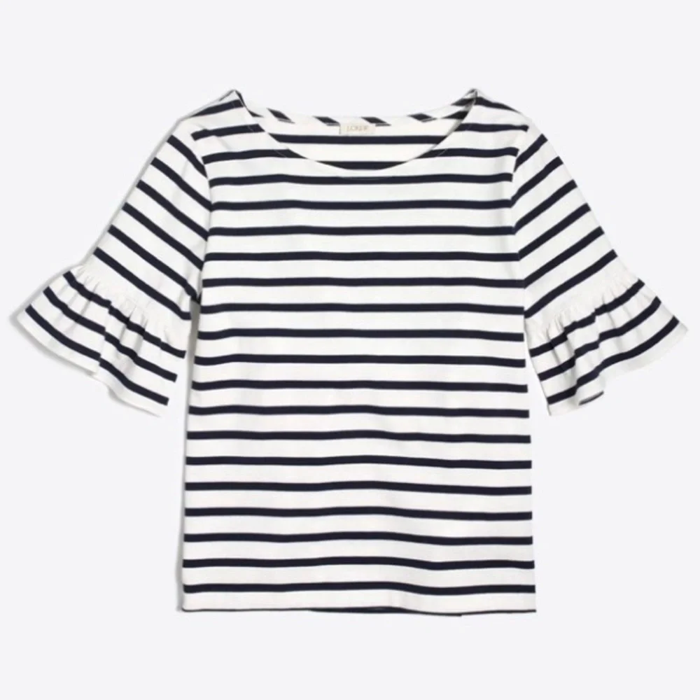J.Crew Ruffle Sleeve Top